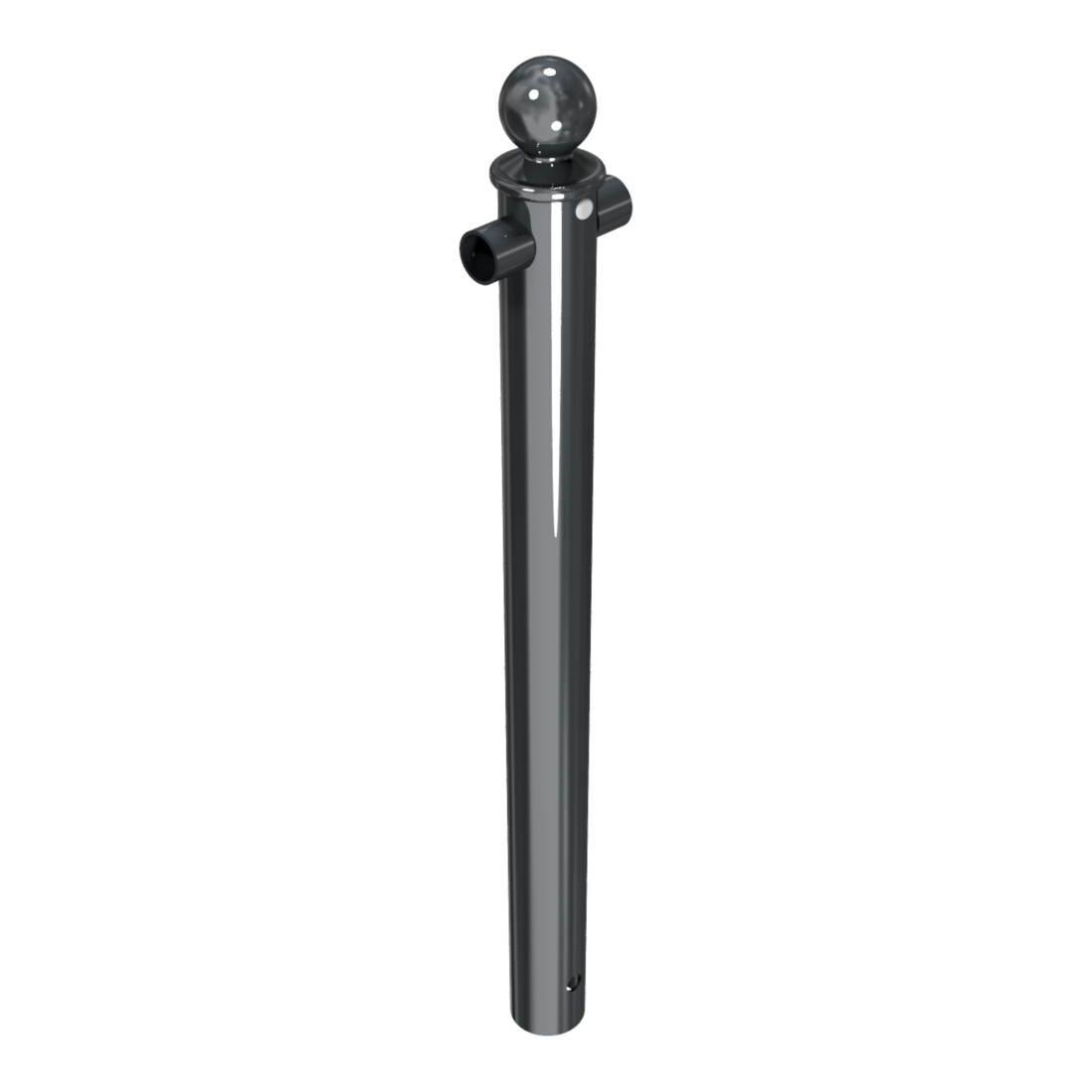 Schake Mittelpfosten für Schutzgeländer Ø60mm + Alu, Kugelkopf Gesamtlänge 800mm, für Oberholm, beschichtet,