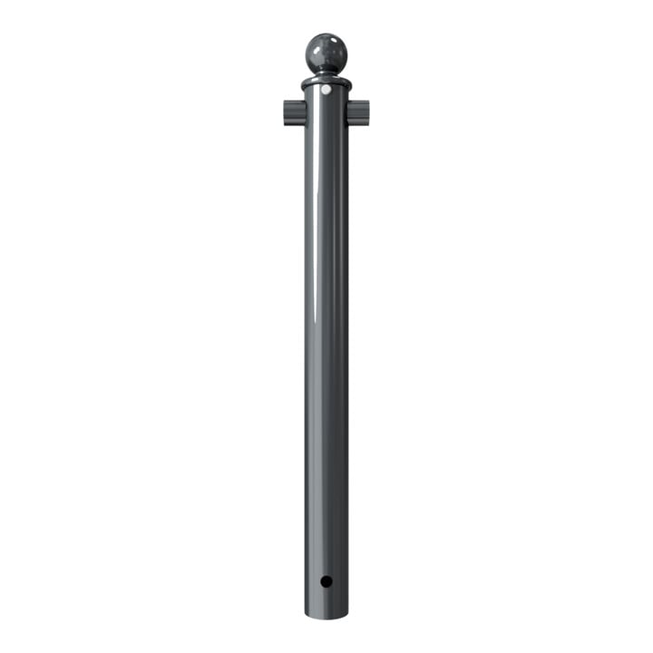 Schake Mittelpfosten für Schutzgeländer Ø60mm + Alu, Kugelkopf Gesamtlänge 800mm, für Oberholm, beschichtet,