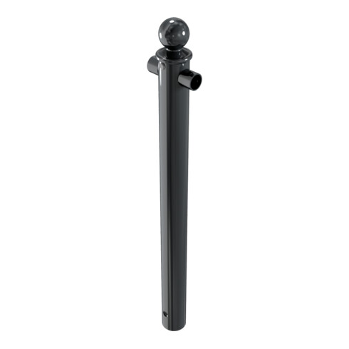 Schake Mittelpfosten für Schutzgeländer Ø60mm + Alu, Kugelkopf Gesamtlänge 800mm, für Oberholm, beschichtet,