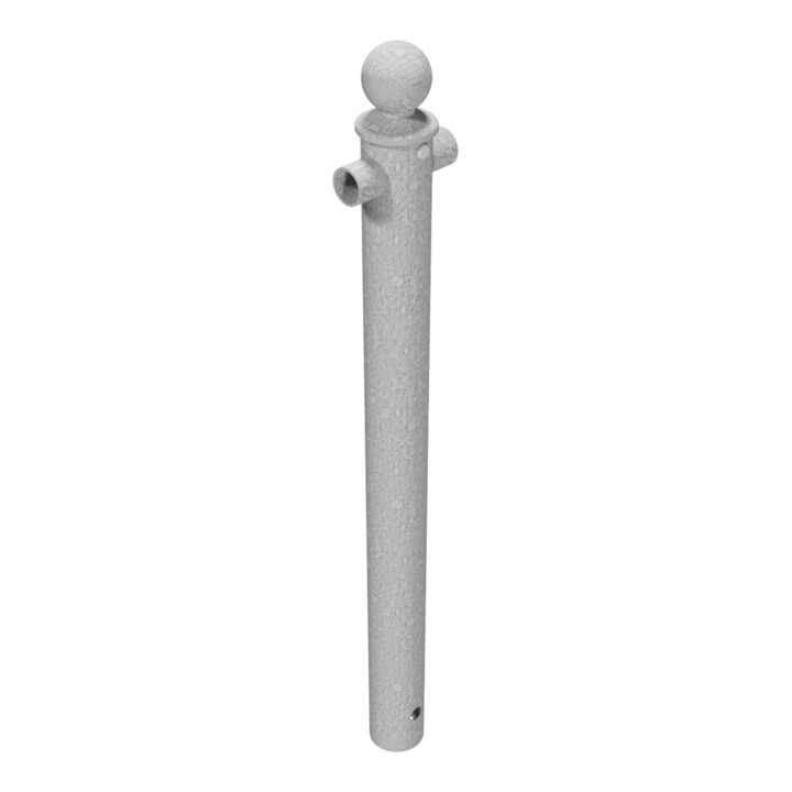 Schake Mittelpfosten für Schutzgeländer Ø60mm + Alu, Kugelkopf Gesamtlänge 800mm, für Oberholm, feuerverzinkt