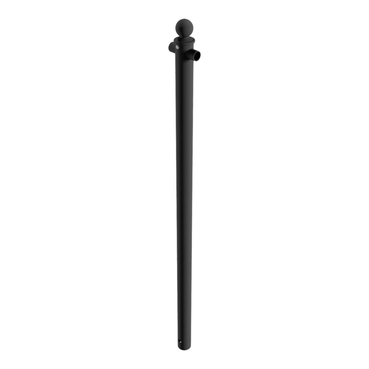 Schake Mittelpfosten für Schutzgeländer Ø60mm + Alu, Kugelkopf Gesamtlänge 1500mm, für Oberholm,