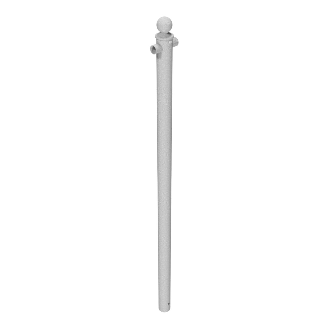 Schake Mittelpfosten für Schutzgeländer Ø60mm + Alu, Kugelkopf Gesamtlänge 1500mm, für Oberholm, feuerverzinkt