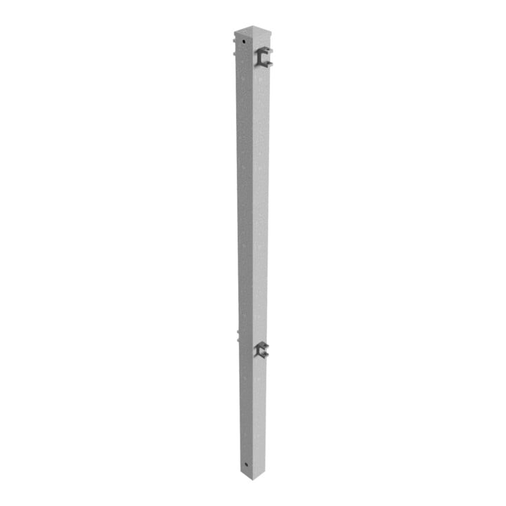 Schake Mittelpfosten verzinkt für Schutzzaungitter, 60x60x1500mm + 4 Verbindungslaschen