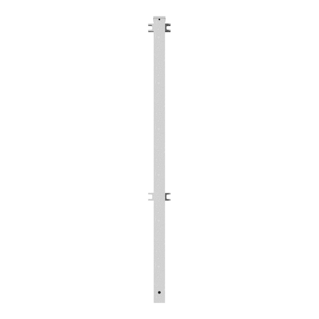 Schake Mittelpfosten verzinkt für Schutzzaungitter, 60x60x1500mm + 4 Verbindungslaschen