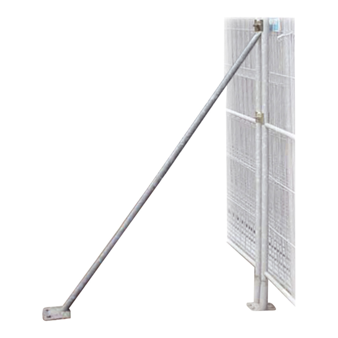 Schake Mobilzaun-Stützstrebe, Höhe: ca. 1,00 m, für 1,20 m Bauzaun, verzinkt mit Schelle mit Erdnagel