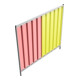 Schake Mobilzaun Trapez, Blechbeschichtung: rot / gelb, Höhe: 2,0 m-1