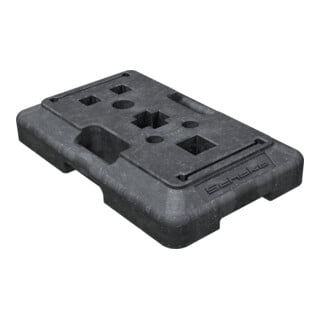 Schake Multifußplatte 20kg mit zusätzlich 2 x gekreuzte 80 x 40 mm Einstecktasche