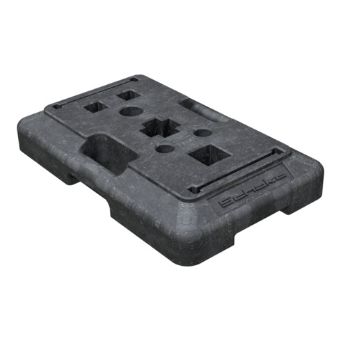 Schake Multifußplatte 20kg mit zusätzlich 2 x gekreuzte 80 x 40 mm Einstecktasche