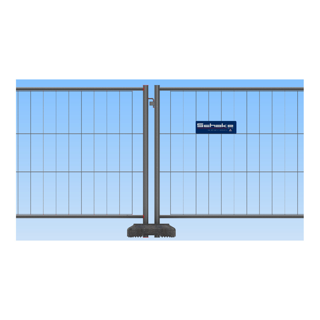 Schake Multifußplatte 20kg mit zusätzlich 2 x gekreuzte 80 x 40 mm Einstecktasche