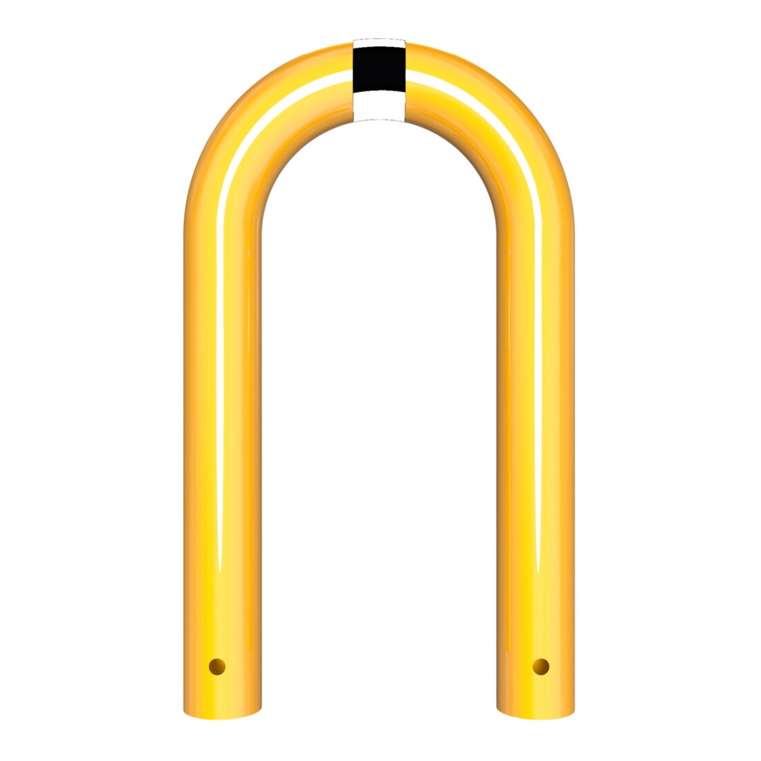 Schake Parapetto Ø76mm, l=400mm, H=dal pavimento 250mm, per posa nel calcestruzzo, giallo/nero