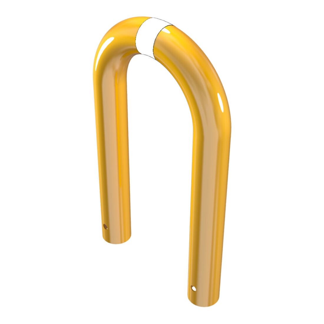 Schake Parapetto Ø76mm, l=400mm, H=dal pavimento 250mm, per posa nel calcestruzzo, giallo/nero