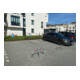 Schake Parkplatzsperrbügel 472V, umklappbar, Höhe ca. 450 mm, Breite ca. 850mm + Messingschloß, verz. + roten Reflexstreifen incl. Befestigungsmaterial-4