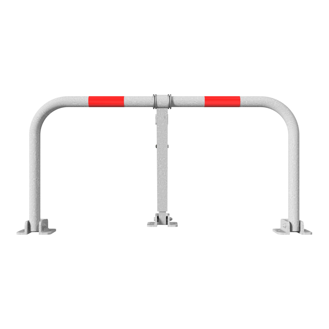 Schake Parkplatzsperrbügel 472Z, umklappbar, Höhe ca. 450 mm, Breite ca. 850 mm, verzinkt, + Profilzylinderschloß, zum Aufdübeln + Befestigungsmaterial