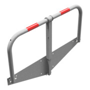 Schake Parkplatzsperrbügel 472ZP, umklappbar, Höhe ca. 450 mm, Breite ca. 850 mm + Profilzylinderschloß, + durchgehender Bodenplatte zum Aufdübeln-4