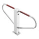 Schake Parkplatzsperre Typ 40770B, umlegbar, 70x70mm, Überflur 500mm, + Rundrohrbügeln, Gesamtbreite 800mm + Rund, Zylinderschloß, beschichtet, weiß / rot-5