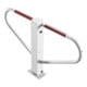 Schake Parkplatzsperre Typ 40770B, umlegbar, 70x70mm, Überflur 500mm, + Rundrohrbügeln, Gesamtbreite 800mm + Rund, Zylinderschloß, beschichtet, weiß / rot