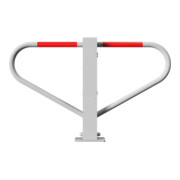 Schake Parkplatzsperre Typ 40772, umlegbar, 70x70mm, Überflur 500mm, + Rundrohrbügeln, Gesamtbreite 800mm + 8mm Dreikantverschluß, zum Aufdübeln inkl. 8mm Dreikantschlüssel-5