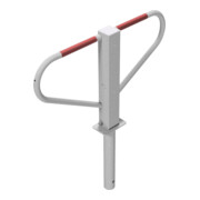 Schake Parkplatzsperre Typ 40773, umlegbar, 70x70mm, Überflur 500mm, + Rundrohrbügeln, Gesamtbreite 800mm + 8mm Dreikantverschluß, z. Einbetonieren inkl. 8mm Dreikantschlüssel-4