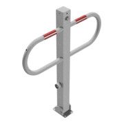 Schake Parkplatzsperre Typ 471FU, 70x70mm, umlegbar, Breite 800mm Überflur 900mm + Dreikantverschluß feuerverzinkt-4