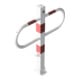 Schake Parkplatzsperre Typ 471FUB, 70x70mm, umlegbar, Breite 800mm Überflur 900mm + Dreikantverschluß, weiß / rot