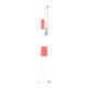 Schake Parkplatzsperre Typ 471UZB, 70x70mm, umlegbar, Breite 800mm Überflur 900mm + Profilzylinder, weiß / rot-4