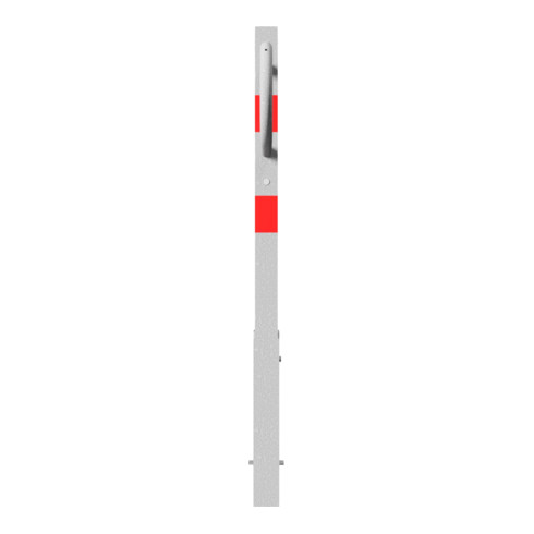 Schake Parkplatzsperre Typ 471Z, herausnehmbar, Vierkantrohr 70x70 mm, Überflur 900 mm m. Profilzylinder u. 3 Schlüssel, verz. inkl. Bodenhülse