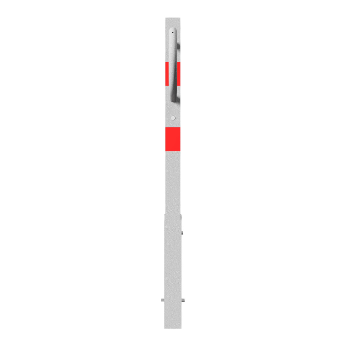 Schake Parkplatzsperre Typ 471Z, herausnehmbar, Vierkantrohr 70x70 mm, Überflur 900 mm m. Profilzylinder u. 3 Schlüssel, verz. inkl. Bodenhülse