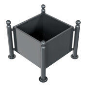 Schake Pflanzbehälter Rundrohre Ø 76 mm senkrecht Außenmaß: 880 x 880 mm + Kugelkopf 680 mm-2