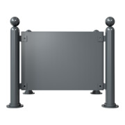 Schake Pflanzbehälter Rundrohre Ø 76 mm senkrecht Außenmaß: 880 x 880 mm + Kugelkopf 680 mm-4