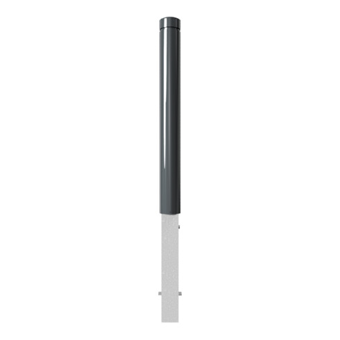 Schake Poller aus starkwandigem Aluminium 100mm herausnehmbar + Dreikantverschluß ca. 900mm Überflur + Ziernut,