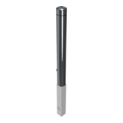 Schake Poller aus starkwandigem Aluminium 100mm herausnehmbar + Dreikantverschluß ca. 900mm Überflur + Ziernut,-4