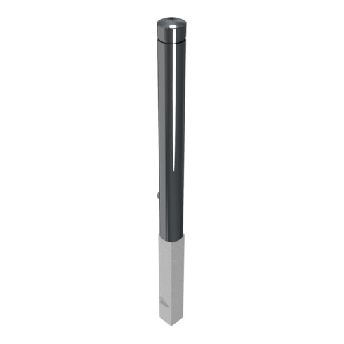 Schake Poller aus starkwandigem Aluminium 100mm herausnehmbar + Dreikantverschluß ca. 900mm Überflur + Ziernut,