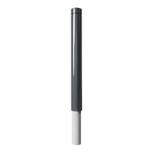 Schake Poller aus starkwandigem Aluminium 100mm ortsfest ca. 900mm Überflur + Ziernut,
