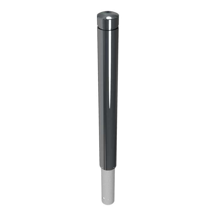Schake Poller aus starkwandigem Aluminium 100mm ortsfest ca. 900mm Überflur + Ziernut,