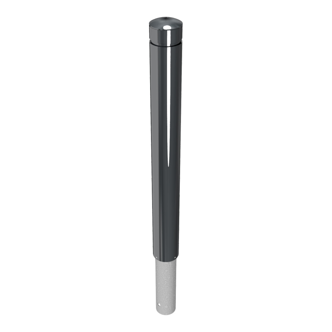 Schake Poller aus starkwandigem Aluminium 100mm ortsfest ca. 900mm Überflur + Ziernut,