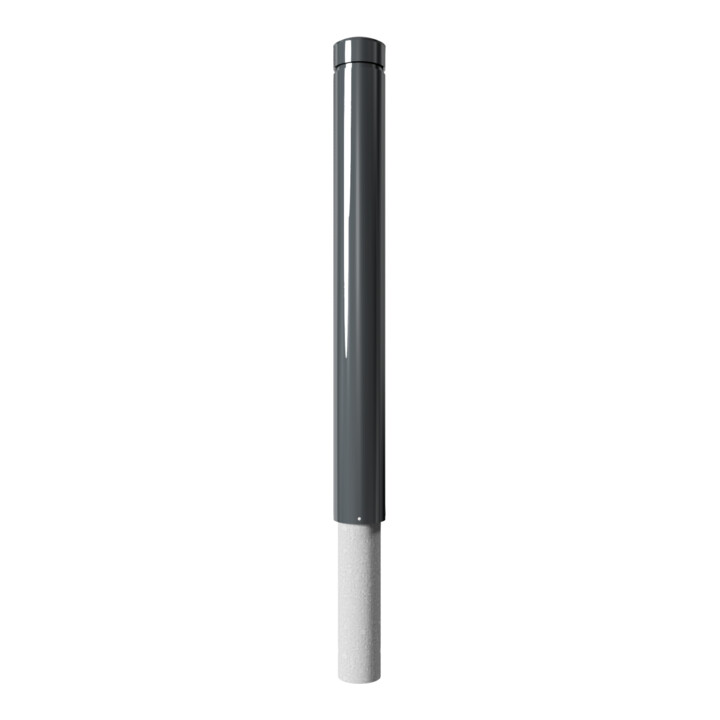 Schake Poller aus starkwandigem Aluminium 100mm ortsfest ca. 900mm Überflur + Ziernut,