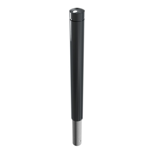 Schake Poller aus starkwandigem Aluminium 100mm ortsfest ca. 900mm Überflur + Ziernut,