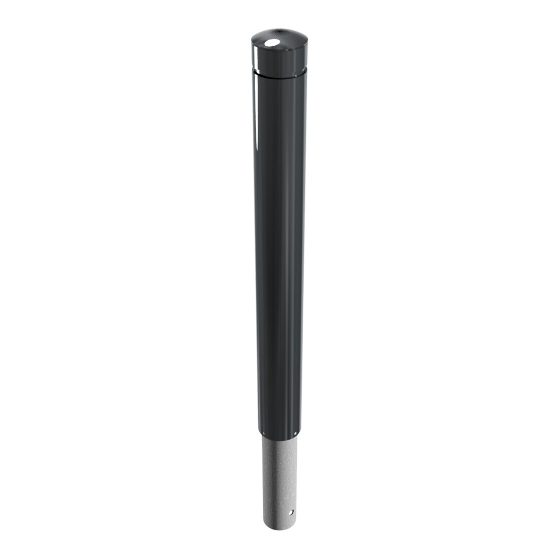 Schake Poller aus starkwandigem Aluminium 100mm ortsfest ca. 900mm Überflur + Ziernut,