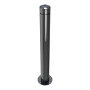 Schake Poller aus starkwandigem Aluminium 100mm ortsfest für Dübelbefestigung + Bodenplatte ca. 900mm Überflur + Ziernut,-4