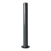 Schake Poller aus starkwandigem Aluminium 100mm ortsfest für Dübelbefestigung + Bodenplatte ca. 900mm Überflur + Ziernut,-5
