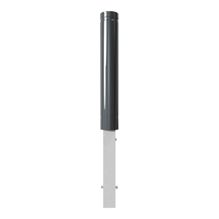 Schake Poller aus starkwandigem Aluminium 120mm herausnehmbar + Dreikantverschluß ca. 750mm Überflur + Ziernut,