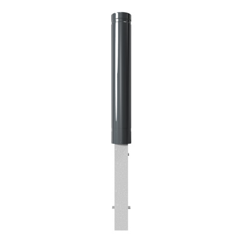 Schake Poller aus starkwandigem Aluminium 120mm herausnehmbar + Dreikantverschluß ca. 750mm Überflur + Ziernut,