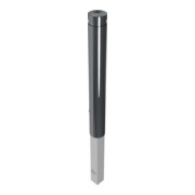 Schake Poller aus starkwandigem Aluminium 120mm herausnehmbar + Dreikantverschluß ca. 900mm Überflur + Ziernut,-4