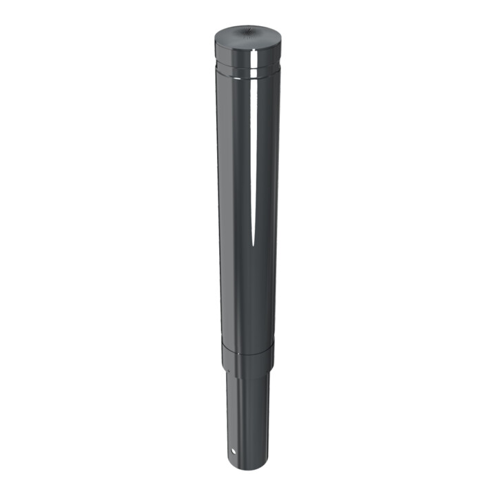 Schake Poller aus starkwandigem Aluminium 120mm ortsfest ca. 750mm Überflur + Ziernut,