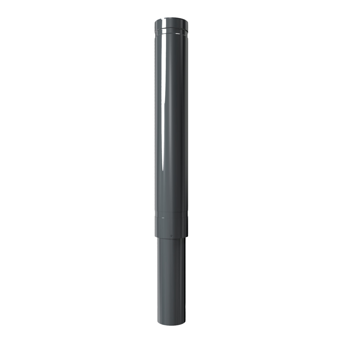 Schake Poller aus starkwandigem Aluminium 120mm ortsfest ca. 750mm Überflur + Ziernut,