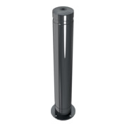 Schake Poller aus starkwandigem Aluminium 120mm ortsfest für Dübelbefestigung + Bodenplatte ca. 750mm Überflur + Ziernut,-2