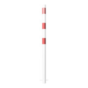 Schake Poteau de fermeture type 460B, fixe, Ø 60 mm, à sceller, blanc/rouge-5