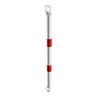 Schake Querrohr Ø 60 mm 1000mm verzinkt + Aluschellen, beschichtet, weiß / rot