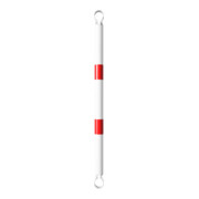 Schake Querrohr Ø 60 mm 1000mm verzinkt + Aluschellen, beschichtet, weiß / rot-5