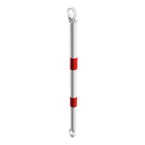 Schake Querrohr Ø 60 mm 1000mm verzinkt + Aluschellen, beschichtet, weiß / rot